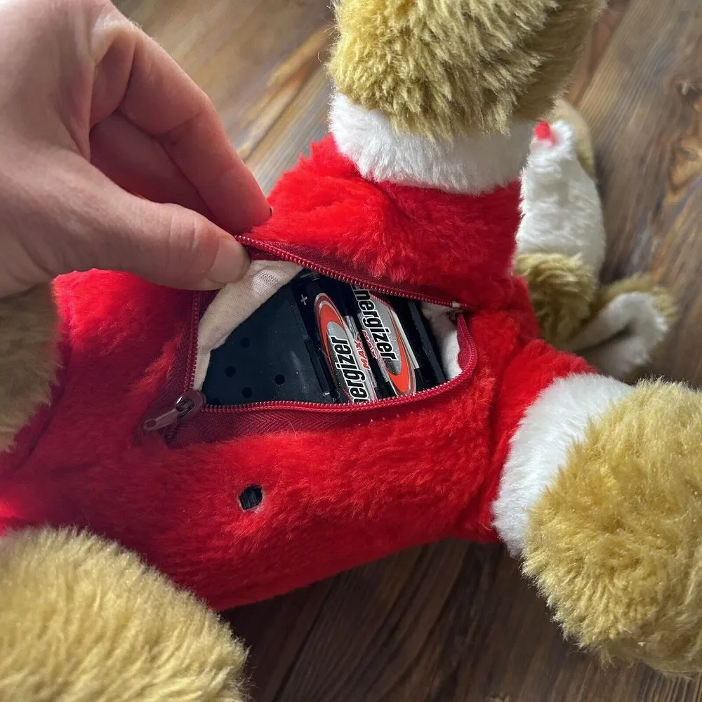 Vintage Christmas Rudolph the Red Nose Reindeer Emson Lights Up Reindeer Plush